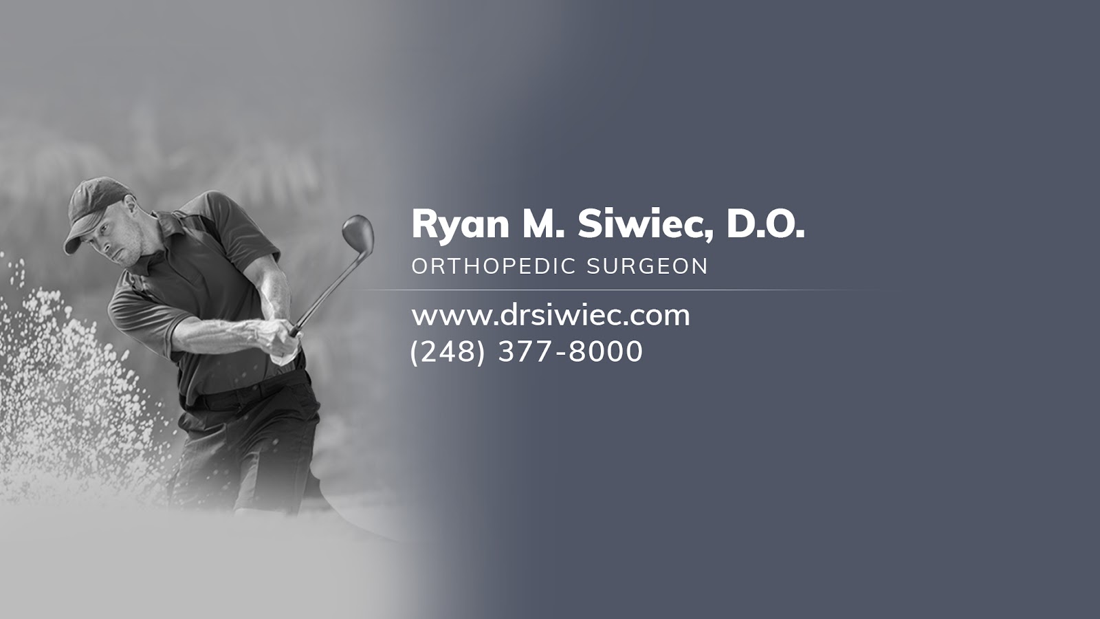 Dr Ryan Siwiec - Board Certified Orthopedic Surgeon in Auburn Hills